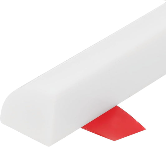 uxcell 197 Inch Flexible Quarter Round Molding Silicone Peel and Stick Trim Self Adhesive Shower Water Barrier for Corner Decor Bathroom Kitchen, White