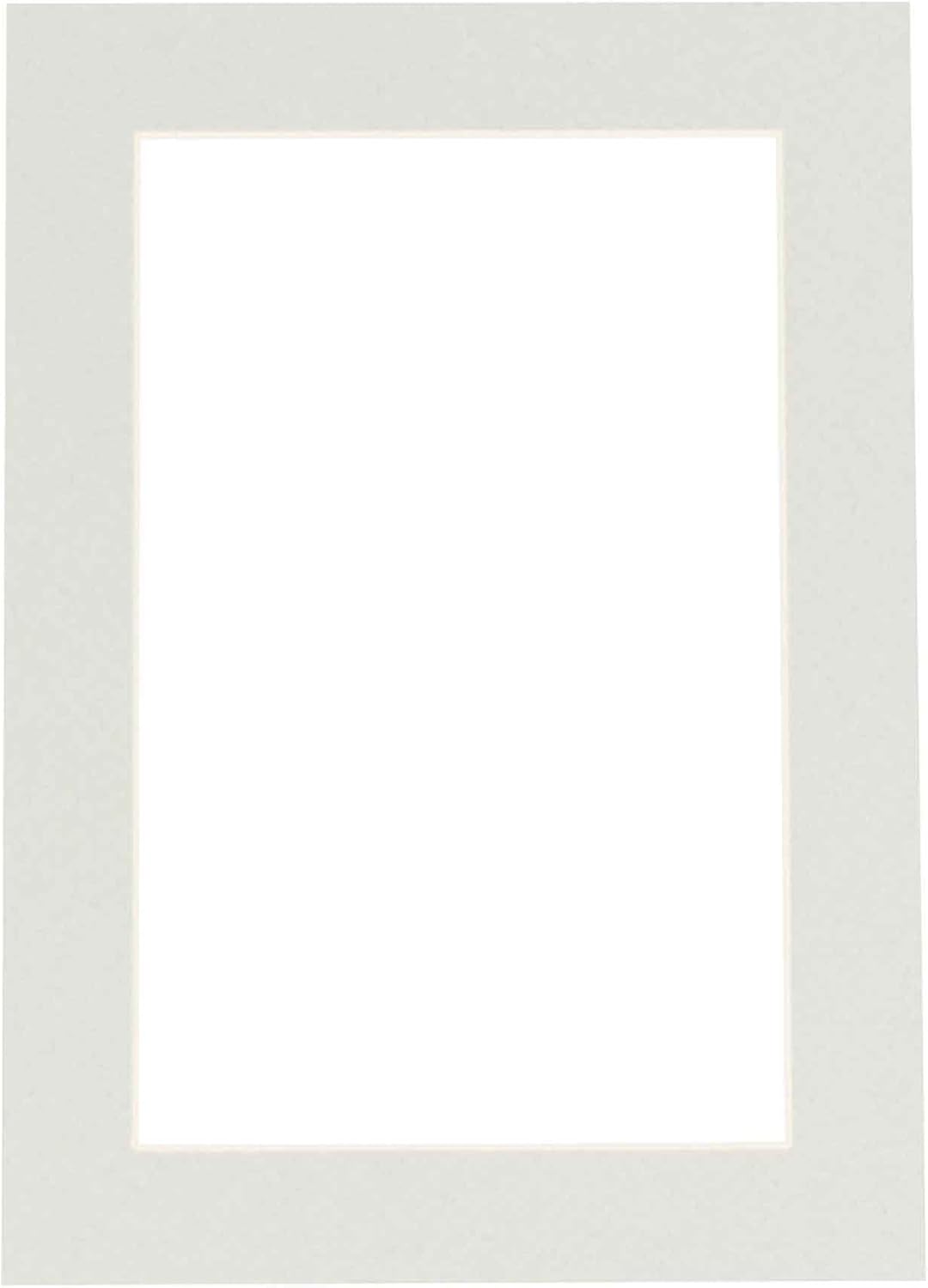 Pack of Ten Acid Free 8.5x11 Mats Bevel Cut for 7x9 Photos - Grey Precut Matboards With Backing Boards and Self Seal Photo Mat Bags For Pictures, Photos, Framing - 4-ply Thickness