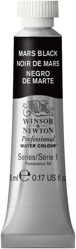 Winsor & Newton Professional Water Colour Paint, 0.17-oz Tube, Mars Black