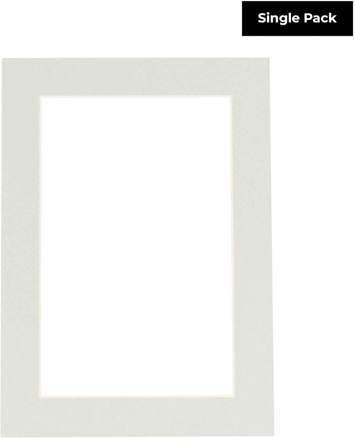 8.5x11 Mat Bevel Cut for 7x9 Photos - Acid Free Grey Precut Matboard with Backing Board and Crystal Clear, Self Seal Photo Mat Bag - for Pictures, Photos, Framing - 4-ply Thickness