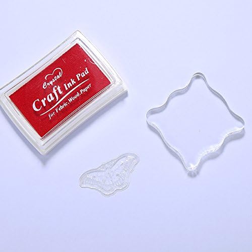 DECORA Acrylic Clear Rubber Stamping Blocks Set with Grid Package of 3