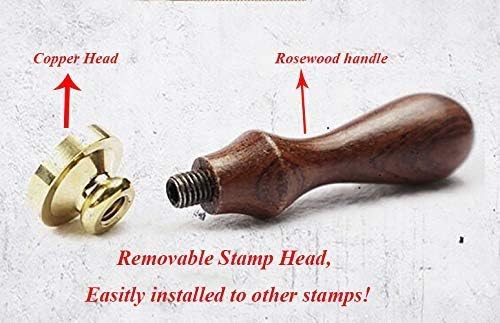 Vintage Santa Claus Monogram Wedding Wax Seal Stamp Kit Wooden Handle Melting Spoon Stick Wood Christmas Gift Box Set Invitation Gift Wrap Sealing Wax Seal Stamp Set