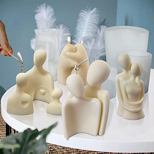 Love Couple Silicone Resin Mold - Boy and Girl Couple DIY Aromatherapy Decoration