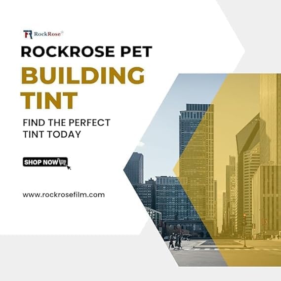 Rockrose Professional Window Tint for Home – One Way Privacy Window Film for Home Offices Heat Blocker Reflective Adhesive Mirror Tint with 99% UV Block – Bronze-Silver 24in x 100FT
