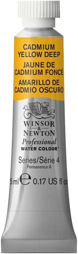 Winsor & Newton Professional Water Colour Paint, 0.17-oz Tube, Cadmium Yellow Deep