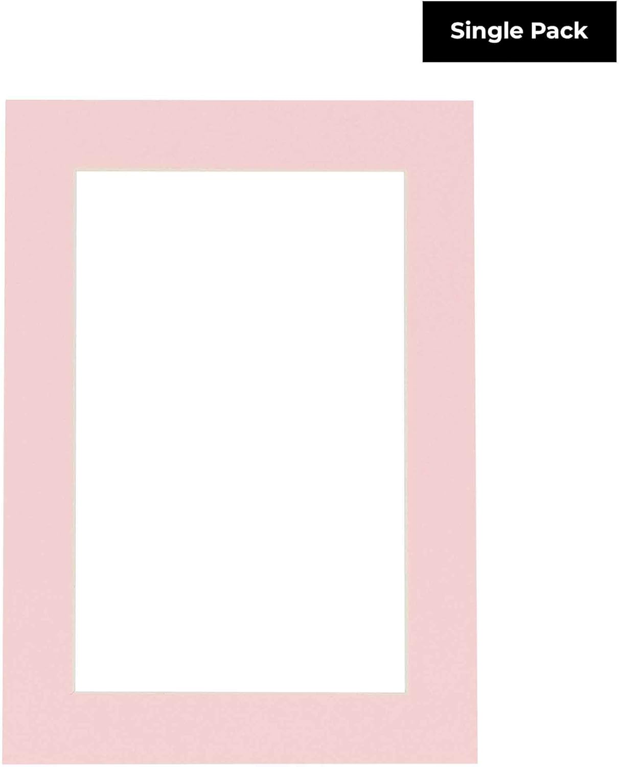 8x10 Mat for 6x8 Photo - Precut Soft Pink Picture Matboard for Frames Measuring 8 x 10 Inches - Bevel Cut Matte to Display Art Measuring 6 x 8 Inches - Acid Free ONE MAT