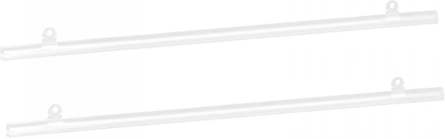 MECCANIXITY PVC Poster Hanger Rail Poster Strip Bar 70cm/28inch Clear with Clips for Poster, Map, 4 Set