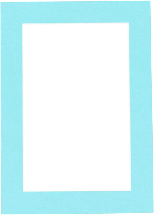 Poster Palooza 11x14 Mat for 8.5x11 Photo - Precut Aquamarine Blue Picture Matboard for Frames Measuring 11 x 14 Inches - Bevel Cut Matte to Display Art Measuring 8.5 x 11 Inches - Acid Free ONE MAT