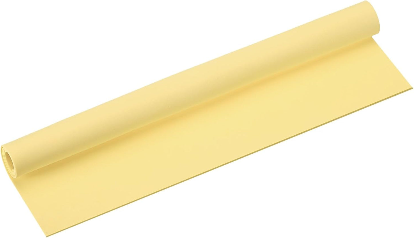 MECCANIXITY Foam Sheets Crafts 19x19 Inch 1mm EVA Craft Foam Paper Foam Sheets for Crafts Projects DIY Cosplay Modeling, Light Yellow