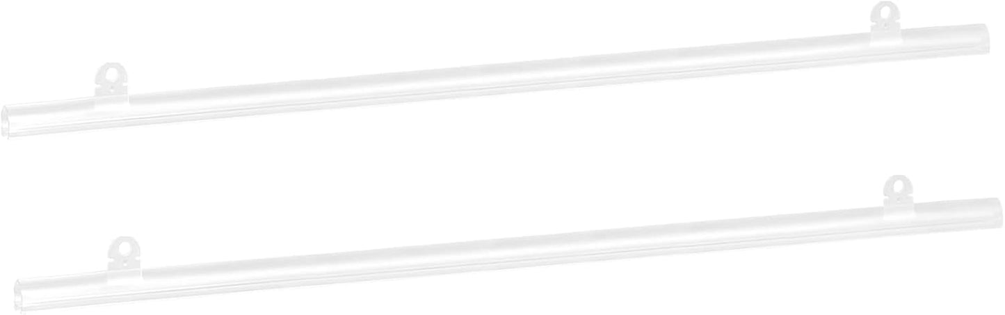 MECCANIXITY PVC Poster Hanger Rail Poster Strip Bar 150cm/59inch Clear with Clips for Poster, Map, 4 Set