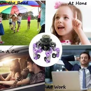 4pcs Fidget Spinners for Kids&Adults Transformable Fingertip Gyros for Girls Boys Stress Reliefs Toys for ADHD Astium for Kids Easter Basket Stuffers Gifts Fidget Toys 4pc