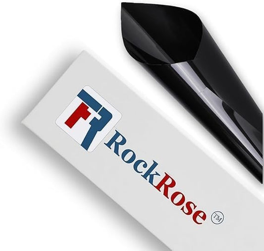 Rockrose Professional Blackout Window Tint for Home – Sun Blocking Privacy Film for Home Offices Room Darkening Heat Blocker with 99% UV Protection – Total Blackout 48in x 100FT