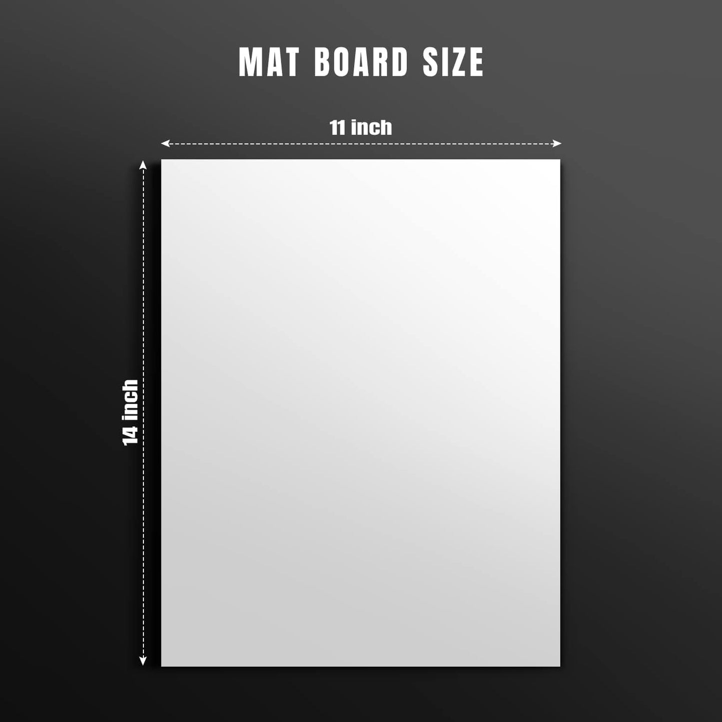 AUEAR, 15 Pack 11x14 Uncut Matte Boards White Photo Mat Board Great for Picture Framing, Print, Artwork
