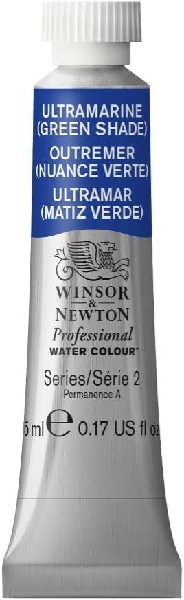 Winsor & Newton Professional Watercolor, 5ml (0.17-oz) Tube, Ultramarine Green Shade