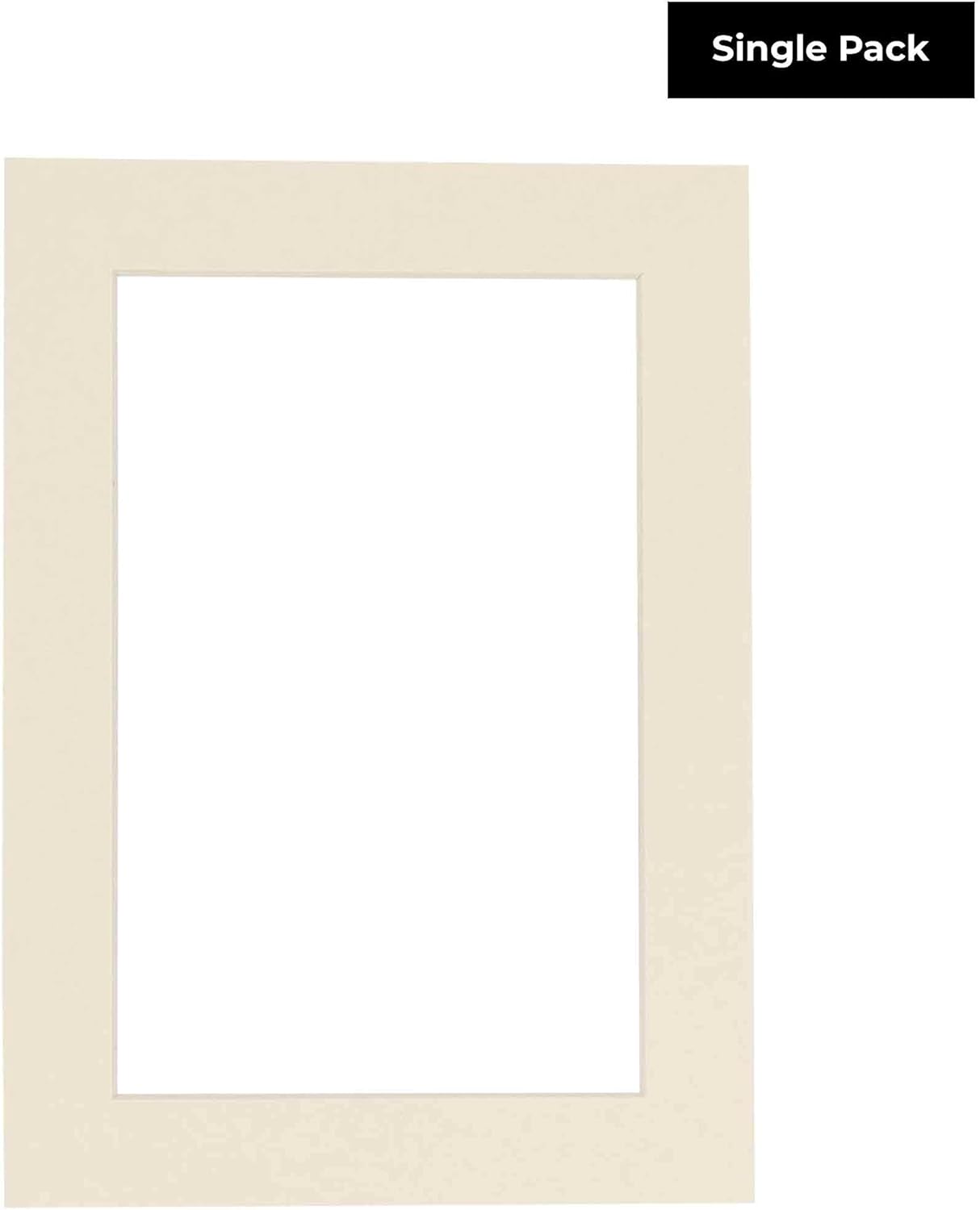 5.5x8.5 Mat for 8.5x11 Frame - Precut Mat Board Acid-Free Show Kit with Backing Board, and Clear Bags Textured Cream 5.5x8.5 Photo Matte For a 8.5x11 Picture Frame Matboard for Framing, Pack of 1 Mat
