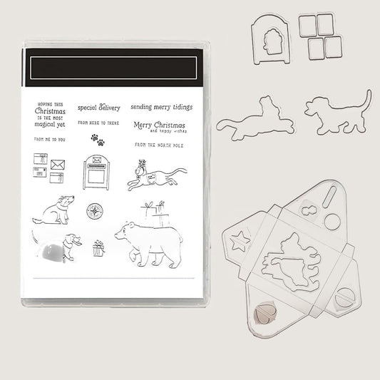 2025-2026 Stamps and Dies for Card Making, Stamps and Dies Set 2025 for Christmas and Halloween, Die Cut DIY Various Festivals Album Scrapbooking Birthdays Greeting Card (M4283)