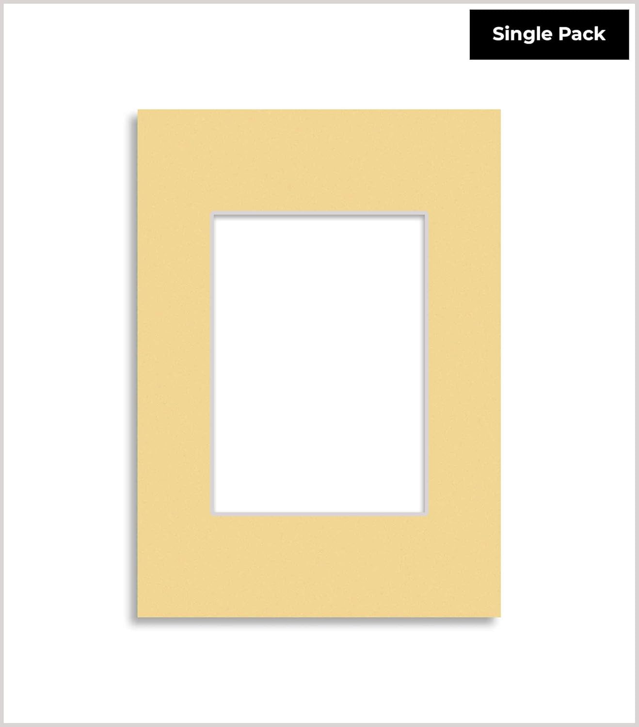 8x10 Mat Bevel Cut for 5x8 Photos - Acid Free Marzipan Beige Precut Matboard With Backing Board and Crystal Clear, Self Seal Photo Mat Bag - For Pictures, Photos, Framing - 4-ply Thickness