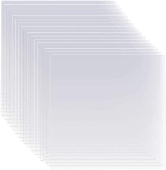 30 Pack 4 Mil Blank Stencil Sheets, 12 x 12inch Clear Mylar Blank Stencils, Reusable Template Material for Make Your Own Stencil
