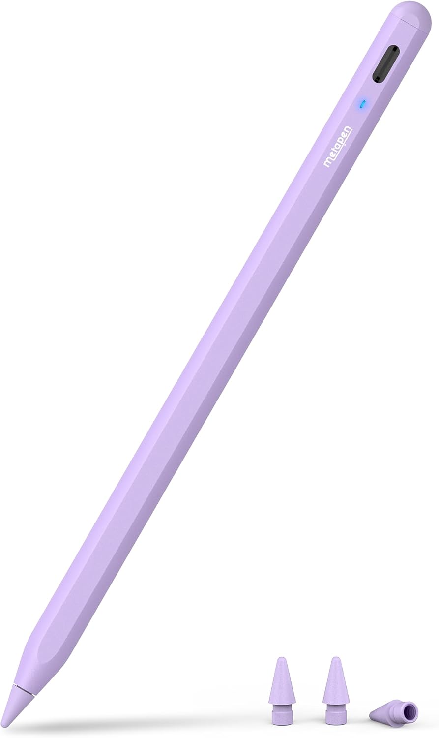 Metapen Pencil A8 for Apple iPad 2018-2025, (2X Faster Charge), Tilt Sensitivity, Pixel Precision, Stylus Pen for iPad 11/10/9/8/7/6th Gen, Pro 12.9/11/13-inch M4, Air 3/4/5/M2/M3, Mini 5/6th, Purple