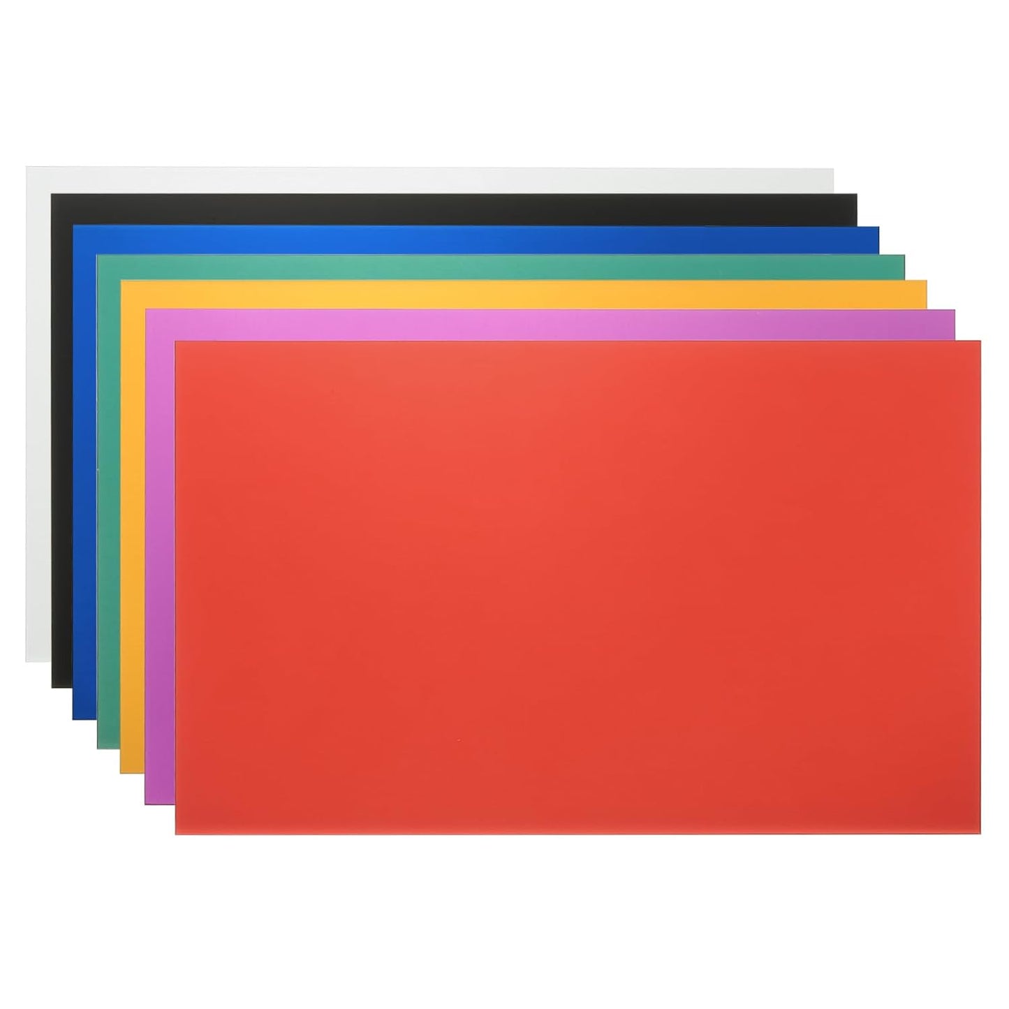 PATIKIL 5x8 Inch Anodized Aluminum Sheet Metal, 7Pcs Laser Plates Engraving Blanks 0.5MM Thin Rectangle for Crafting DIY House Laser Engraving, Silver/Black/Blue/Green/Yellow/Red/Purple