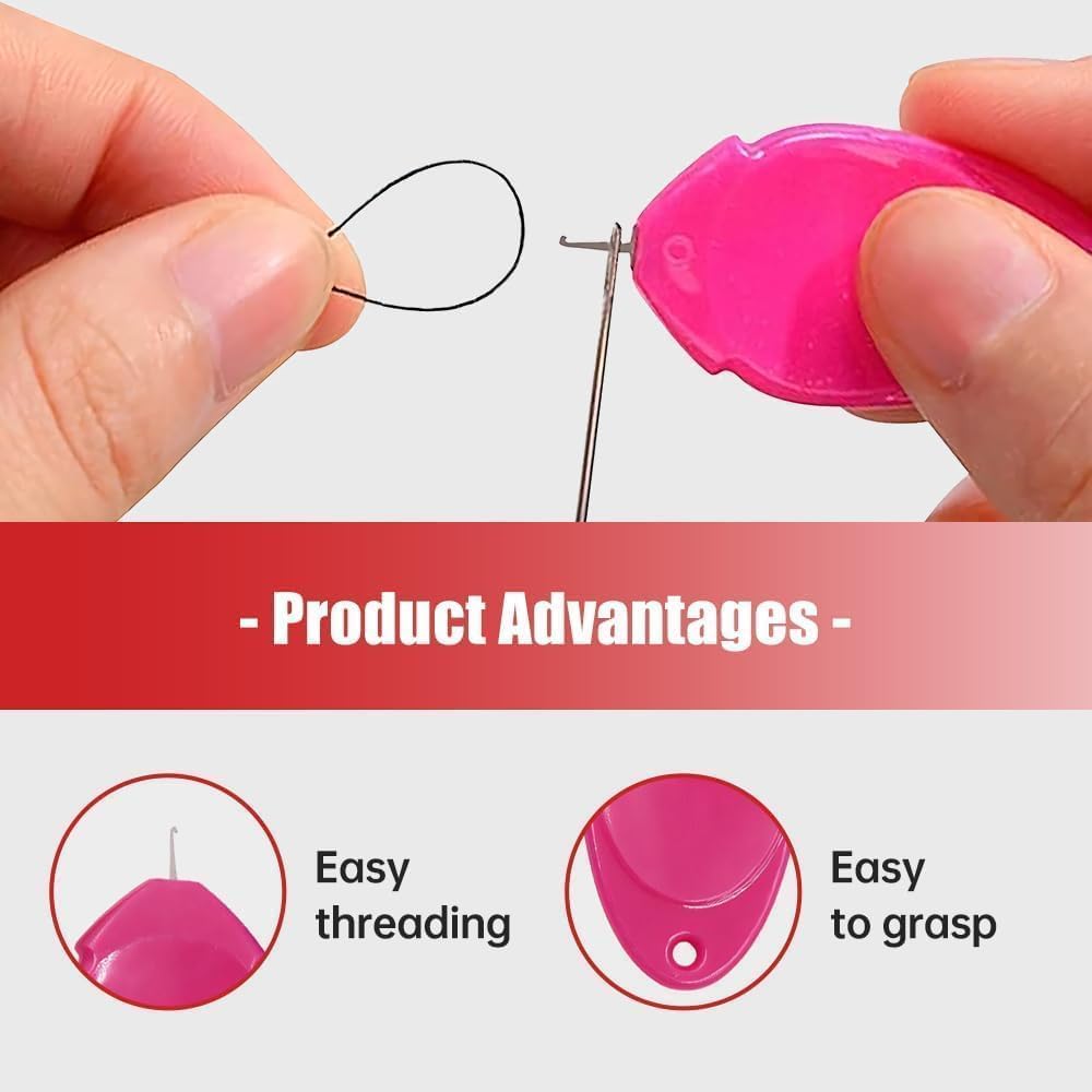 Sewing Machine Needle Threader,2024 New Plastic Needle Threaders,Simple Needle Threader Tool for Hand Sewing,Simple Quick Sewing Machine Needle Threader (Random Color) (20 PCS)