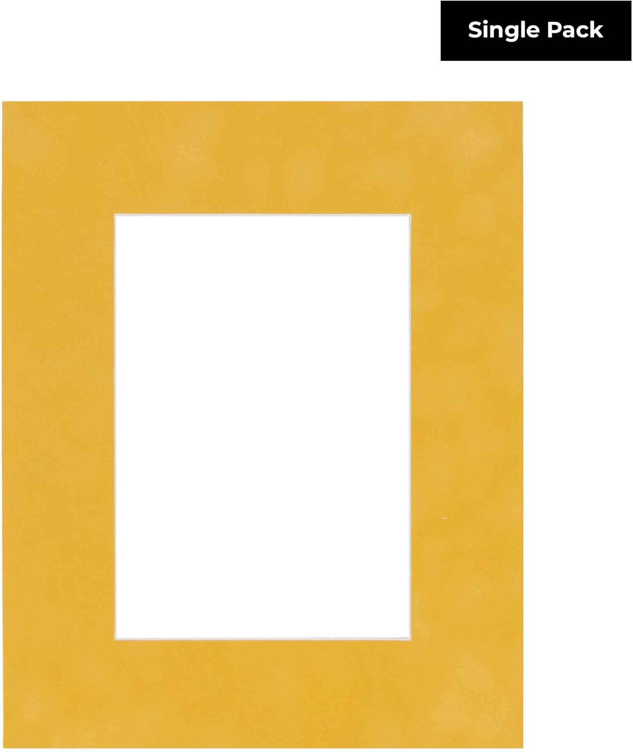 8.5x11 Mat Bevel Cut for 7x9 Photos - Acid Free Sunrise Yellow Suede Precut Matboard With Backing Board and Crystal Clear, Self Seal Photo Mat Bag - For Pictures, Photos, Framing - 4-ply Thickness