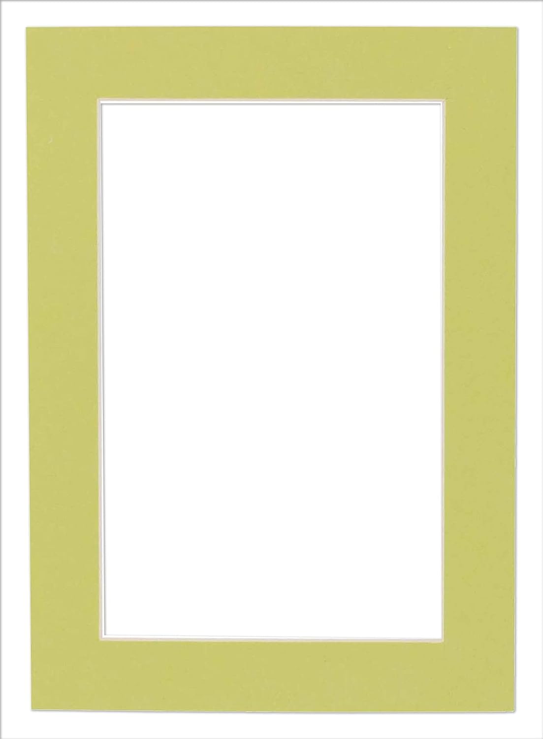 Pack of 25 Acid Free 8x10 Mats Bevel Cut for 5x8 Photos - Pistachio Green Precut Matboards With Backing Boards and Clear Photo Mat Bags For Pictures, Photos, Framing - 4-ply Thickness