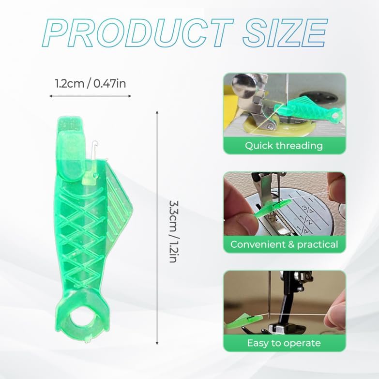 Automatic Sewing Needle Threader, Upgrade Fish Type Quick Needle Threaders for Hand Sewing, Sewing Machine Needle Threader Tools, Sewing Supplies - Designed for Sewing Lovers Alike (30pcs)