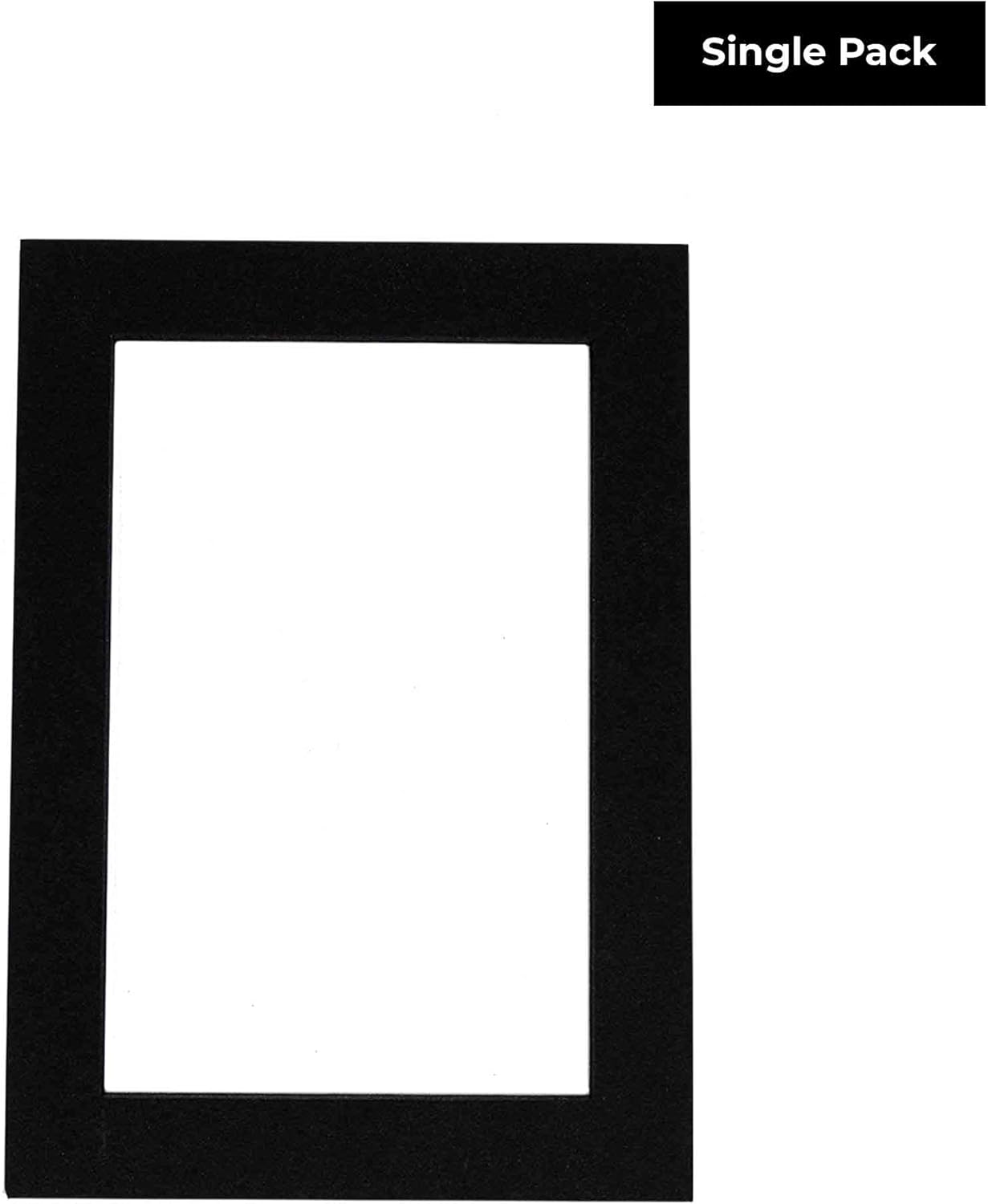 Poster Palooza 11x14 Mat Bevel Cut for 8.5x11 Photos - Acid Free Black with Black Core Precut Matboard - For Pictures, Photos, Framing - 4-ply Thickness