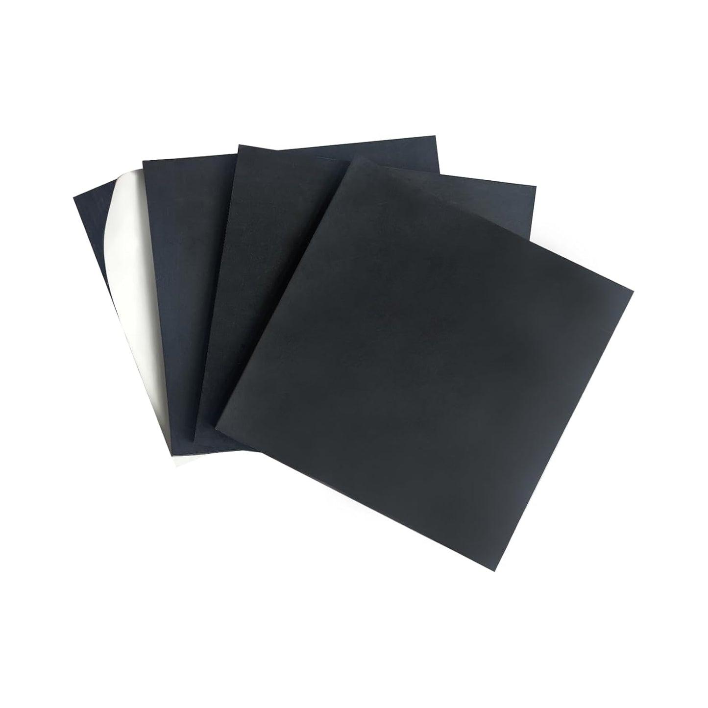 4 Pieces Neoprene Rubber Pads with Adhesive Backing 1/4 in Thick x 4 in x 4 in, Anti Vibration Pads, Rubber Block for Anti-Slip, Shock Absorption, Protection