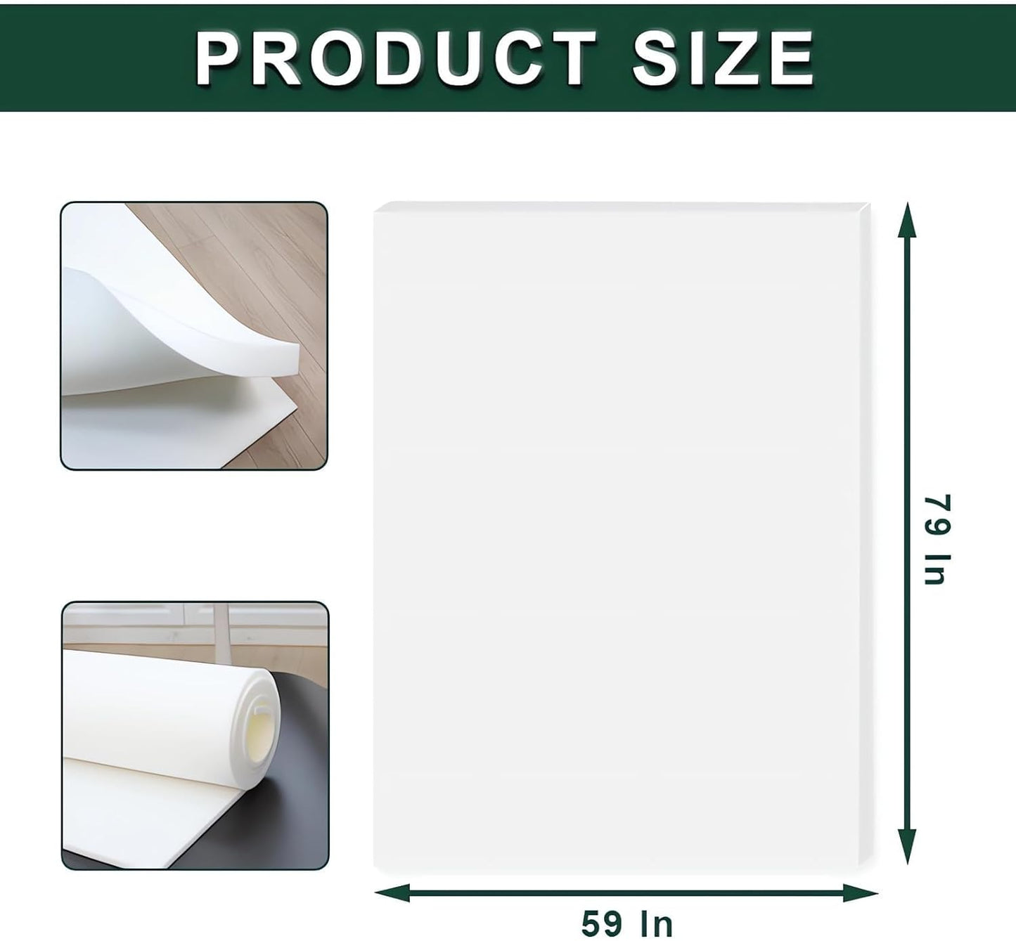59x79x0.8 Inches High Density Craft Foam Sheets, Suitable for Shipping, Packing, Mailing, DIY, Cosplay, Cushion Foam, 35D High Density Foam Sheets