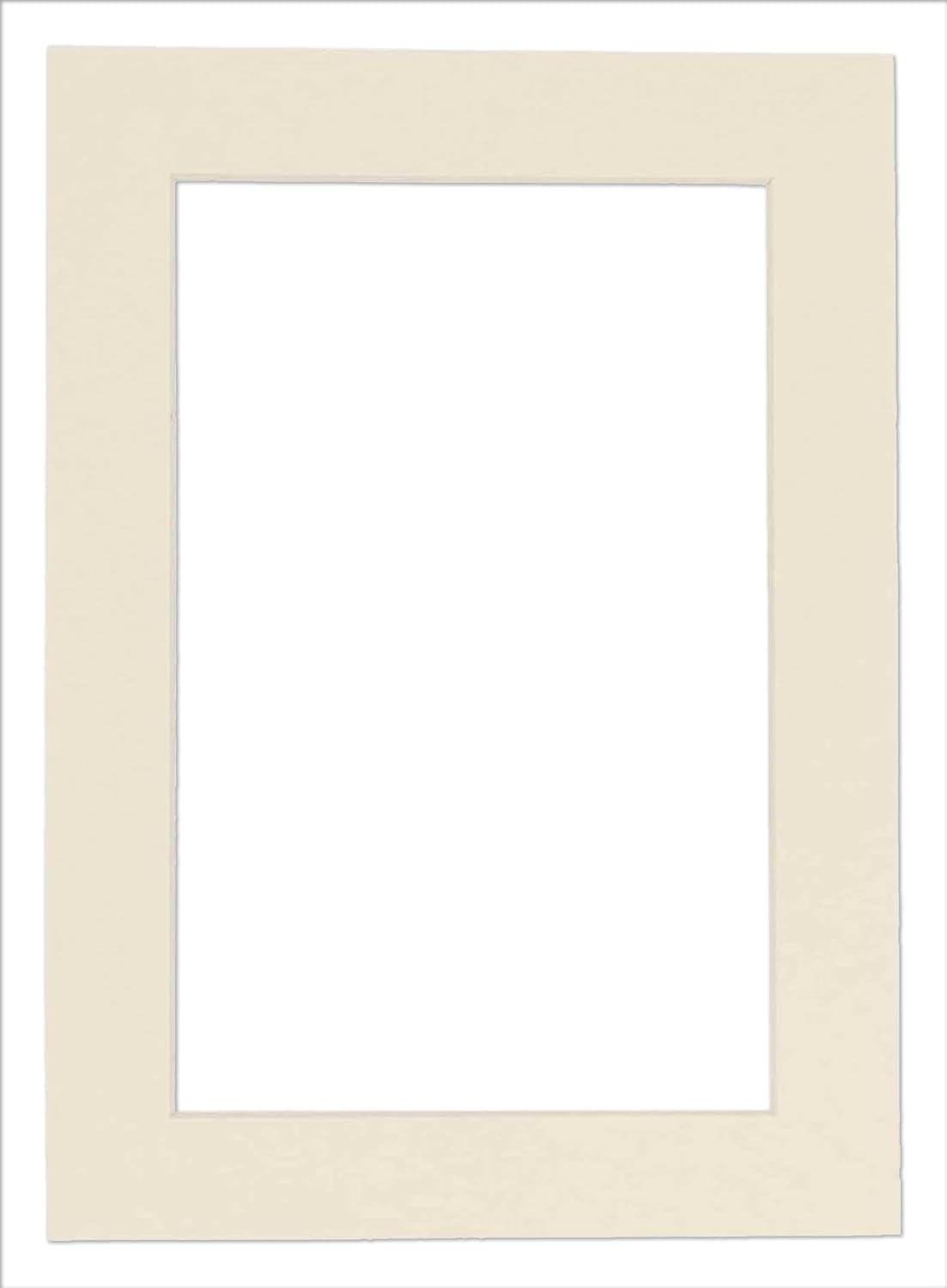 Pack of 25 Acid Free 8x10 Mats Bevel Cut for 5x8 Photos - Textured Cream Precut Matboards With Backing Boards and Clear Photo Mat Bags For Pictures, Photos, Framing - 4-ply Thickness