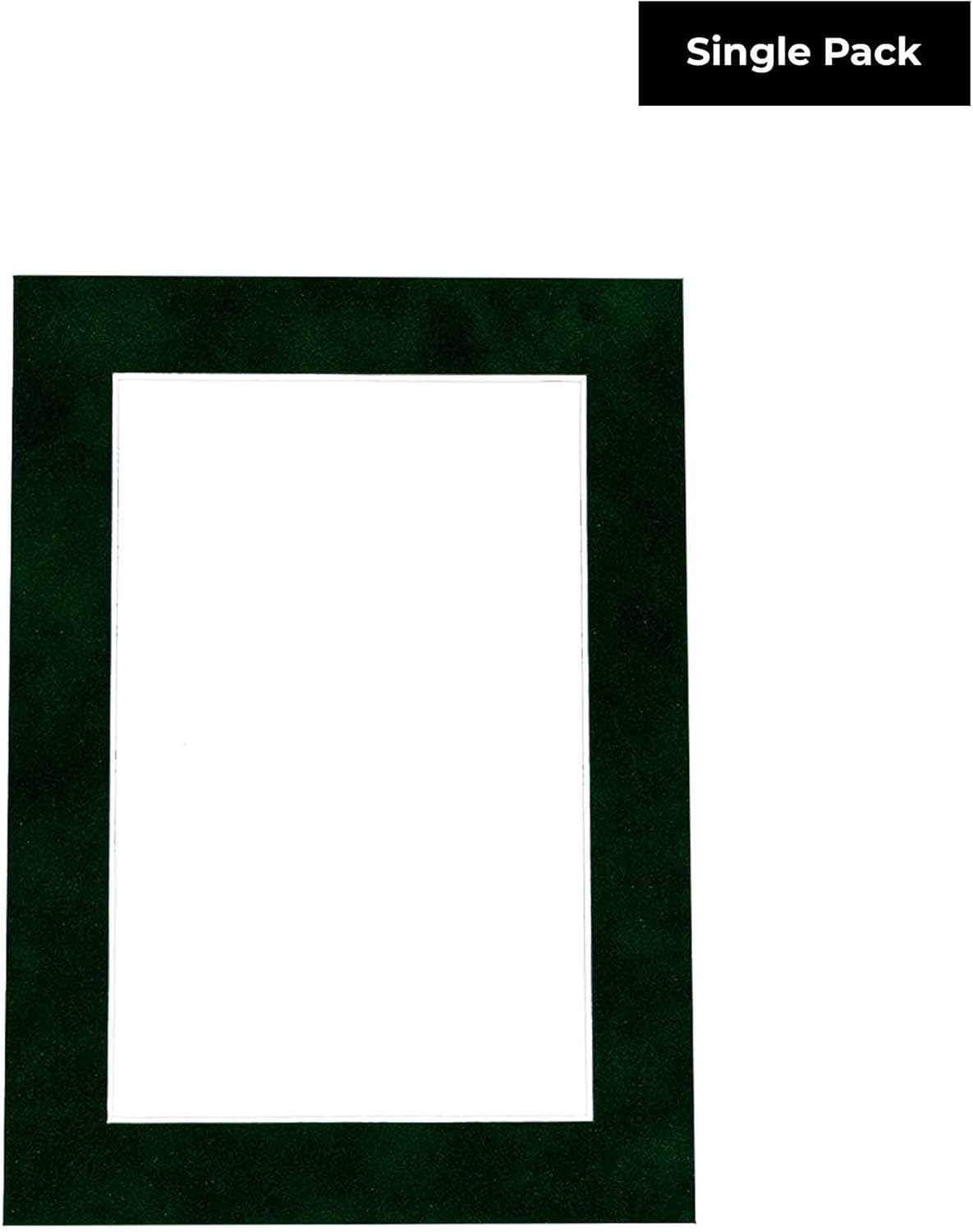 Poster Palooza 8.5x11 Mat Bevel Cut for 7x9 Photos - Acid Free Green Suede Precut Matboard - For Pictures, Photos, Framing - 4-ply Thickness