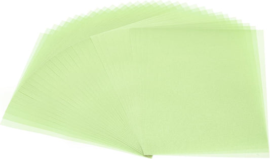 PATIKIL 30 Sheets Vellum Paper 4.25x5.5, Vellum Paper Printable Translucent Paper 100GSM Colored for Invitations Laser Inkjet Printing Card Making Crafting Wedding Tracing, Green