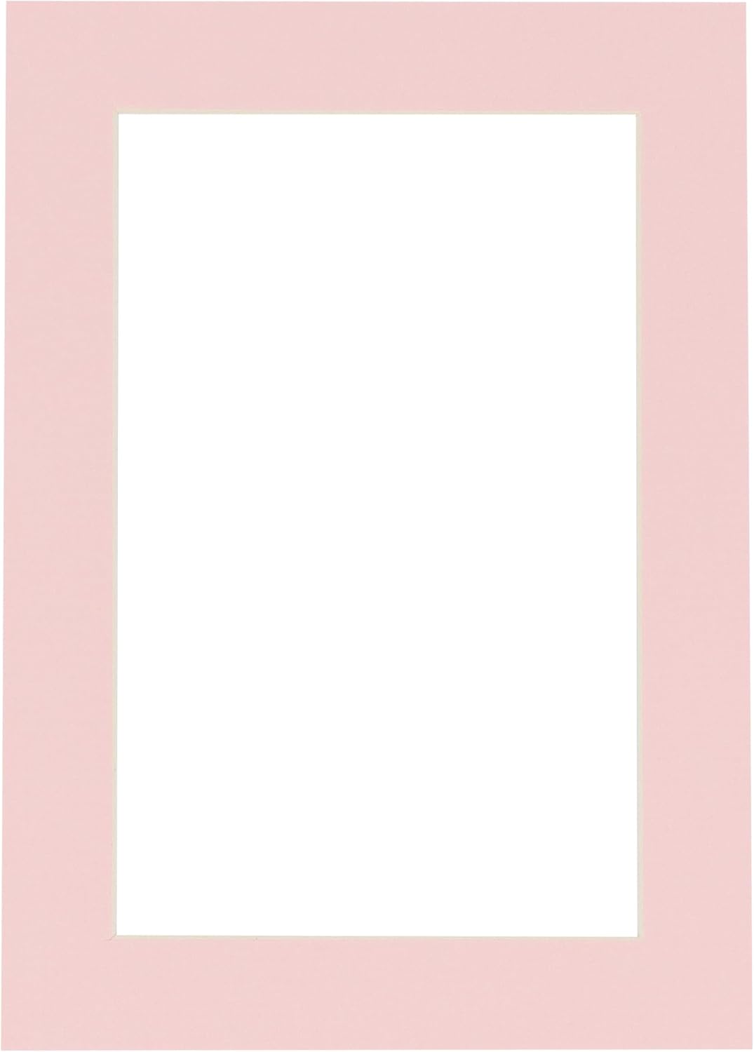 6x8 Mat for 8x10 Frame - Precut Mat Board Acid-Free Soft Pink 6x8 Photo Matte Made to Fit a 8x10 Picture Frame, Premium Matboard for Family Photos, Show Kits, Art, Picture Framing, Pack of 1 Mat