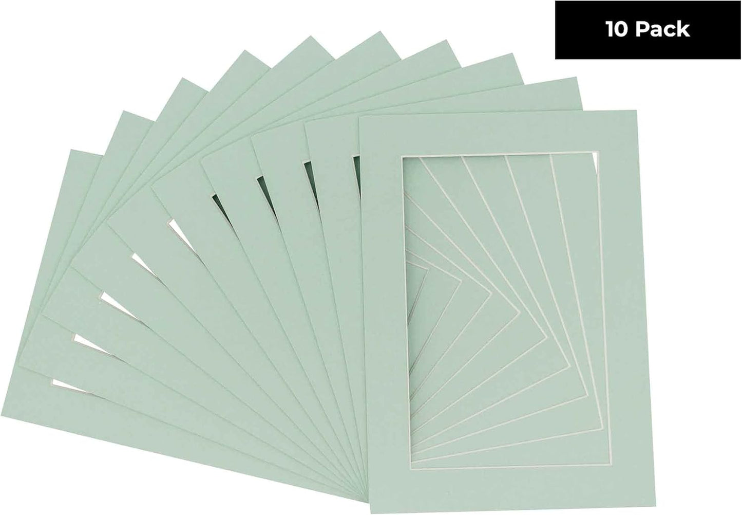 8x10 Mat for 6x8 Photo - Precut Honeydew Green Picture Matboard for Frames Measuring 8 x 10 Inches - Bevel Cut Matte to Display Art Measuring 6 x 8 Inches - Acid Free Pack of Ten MATS
