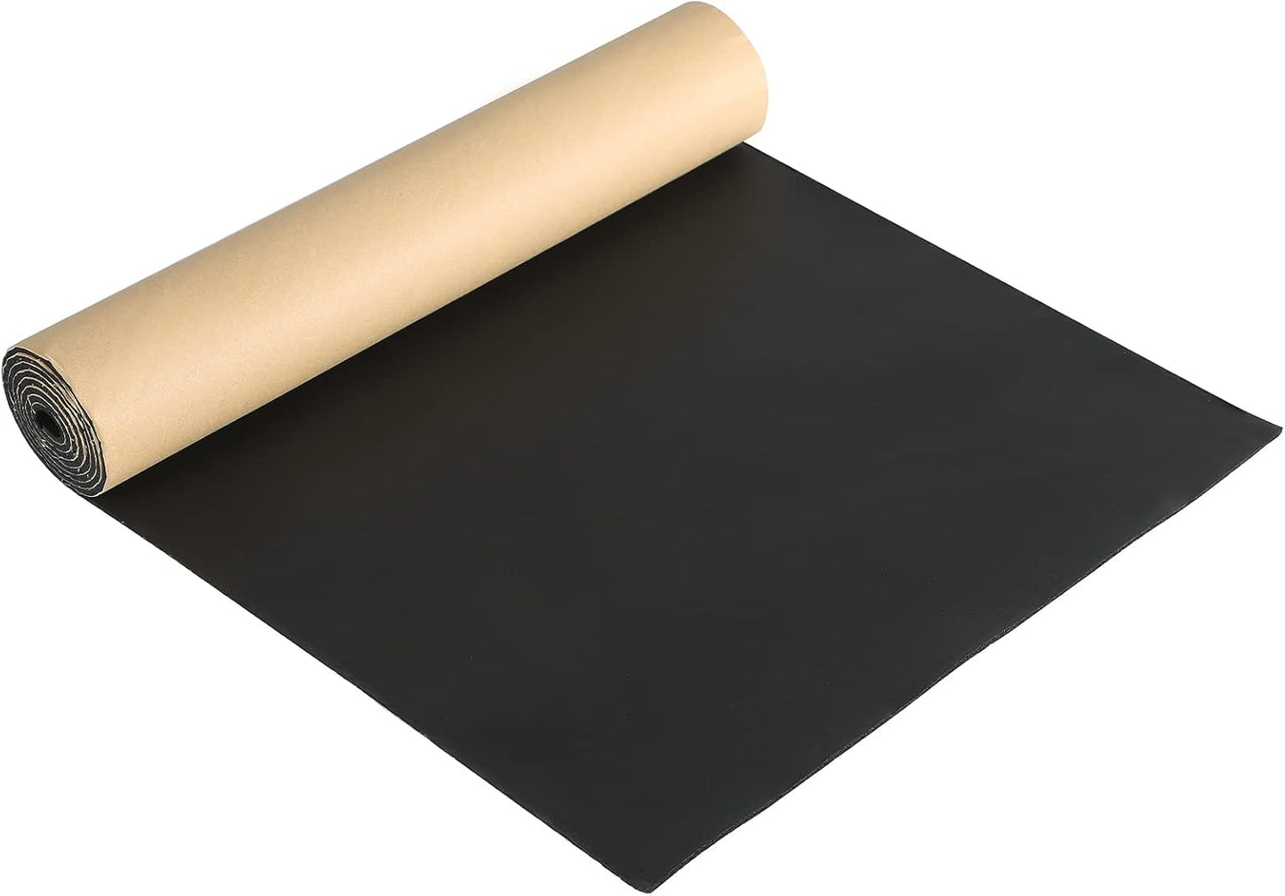 MYFULLY Sponge Neoprene Roll with Adhesive, Waterproof Foam Rubber Sheet Cut to Multiple Dimensions and Lengths for Shock Pad, Gaskets, DIY, Crafts (1/8" Thick x12 Wide x 24" Long)