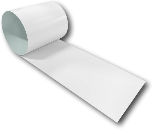 Eagle 1: 24 Gauge KYNAR 500 Sheet Metal Flashing Rolls-10 FT Long-Heavy Duty Pre-Finished Rolls-Commercial Grade-Roofing Flashing, Fascia Cover, Coping Cap-Multiple Sizes (36" x 10 FT, Stone White)