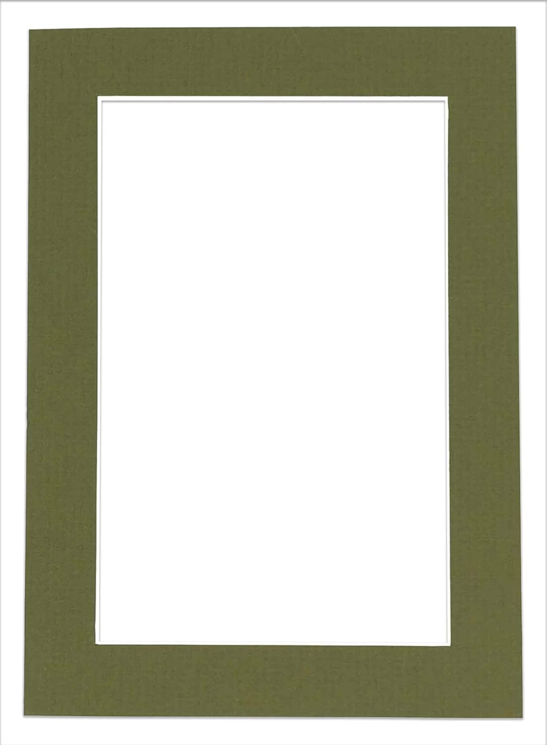 6x8 Mat for 8x10 Frame - Precut Mat Board Acid-Free Show Kit with Backing Board, and Clear Bags Dill Green 6x8 Photo Matte Made to Fit a 8x10 Picture Frame Matboard for Framing, Pack of 1 Mat