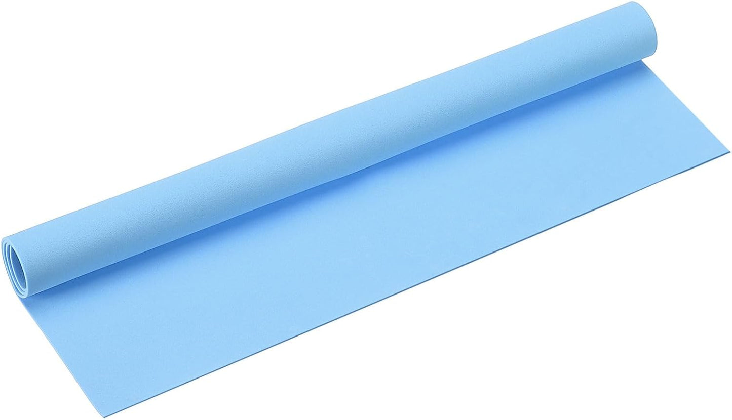 MECCANIXITY Foam Sheets Crafts 19x19 Inch 2mm EVA Craft Foam Paper Foam Sheets for Crafts Projects DIY Cosplay Modeling, Light Blue