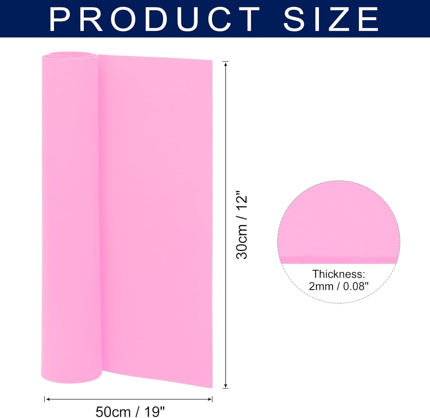 MECCANIXITY Foam Sheets Crafts 19x12 Inch 2mm EVA Craft Foam Paper Foam Sheets for Crafts Projects DIY Cosplay Modeling, Rose Red