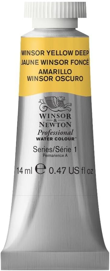 Winsor & Newton Professional Water Colour Paint, 0.47-oz Tube, Winsor Yellow Deep