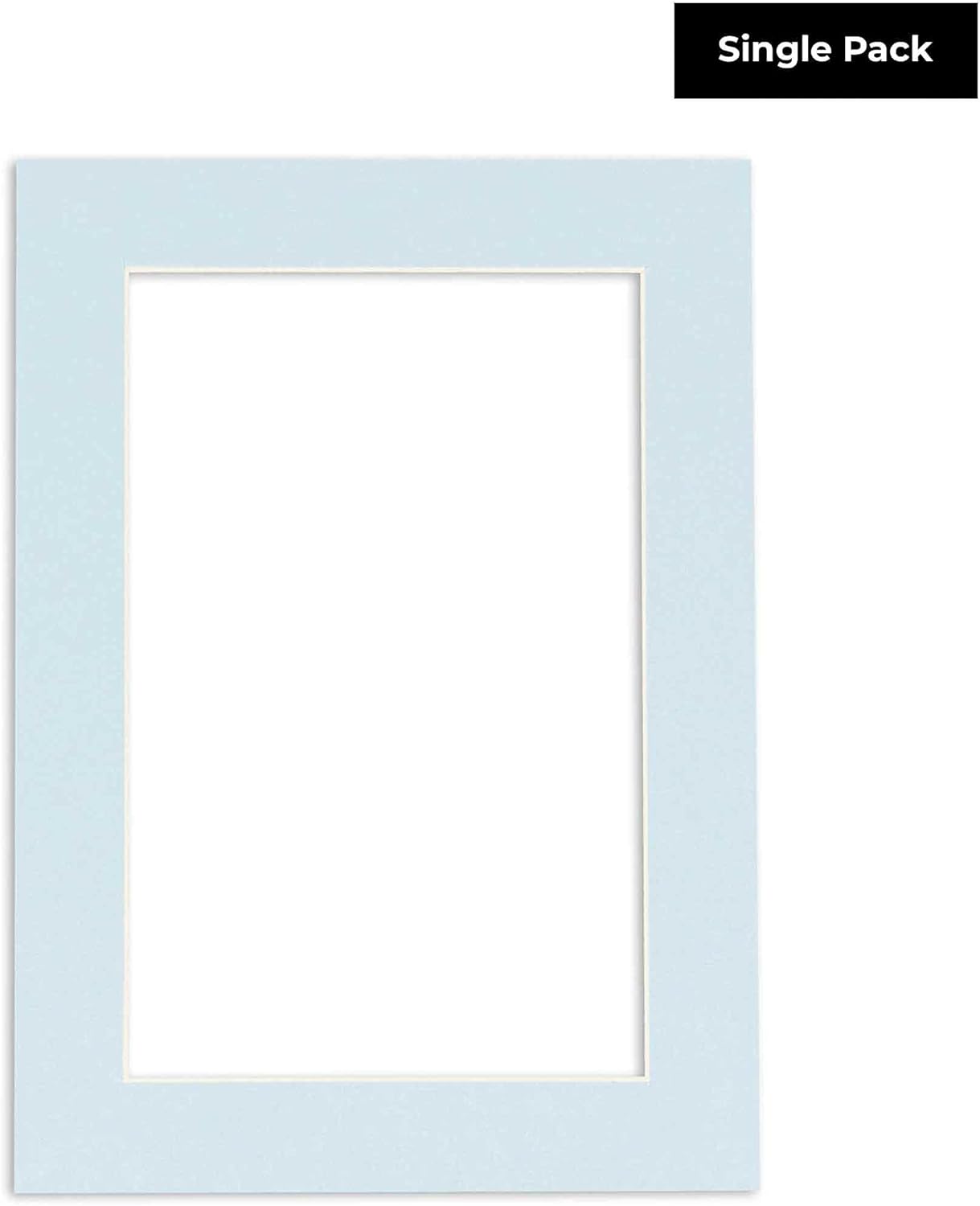 6x8 Mat for 8x10 Frame - Precut Mat Board Acid-Free Baby Blue 6x8 Photo Matte Made to Fit a 8x10 Picture Frame, Premium Matboard for Family Photos, Show Kits, Art, Picture Framing, Pack of 1 Mat