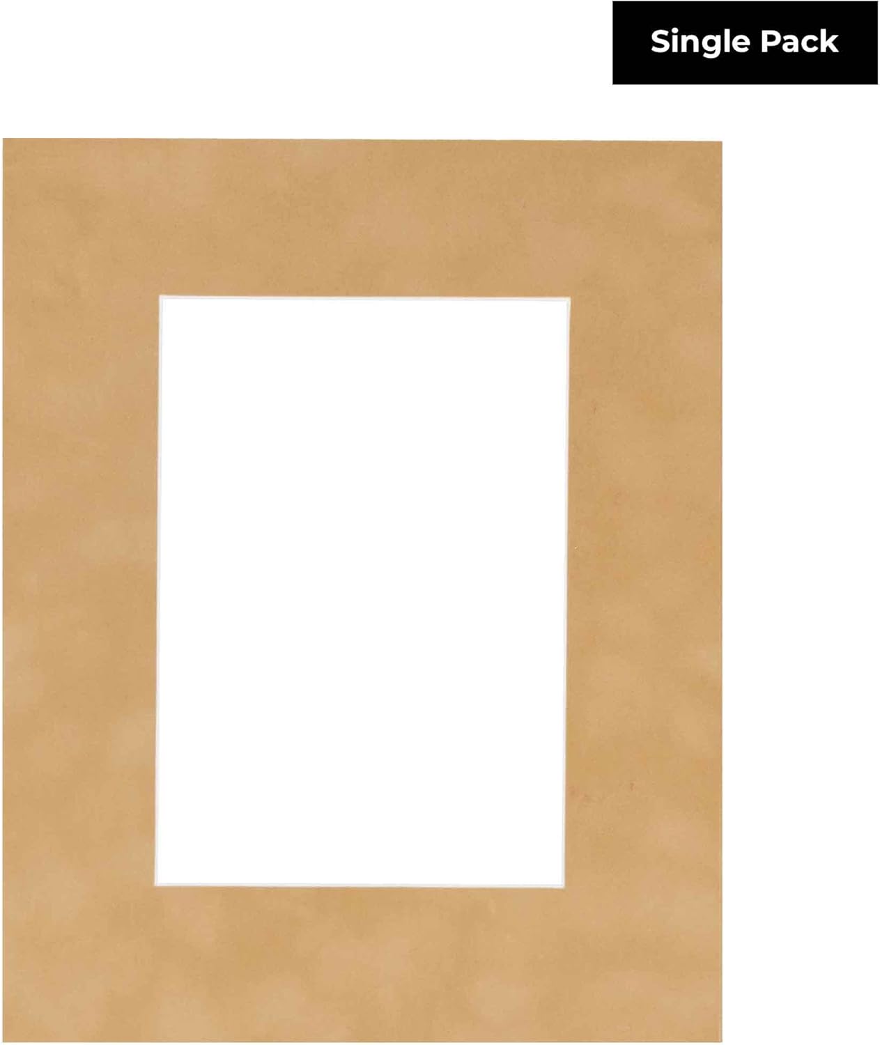 8x10 Mat Bevel Cut for 5.5x8.5 Photos - Acid Free Beige Suede Precut Matboard - For Pictures, Photos, Framing - 4-ply Thickness