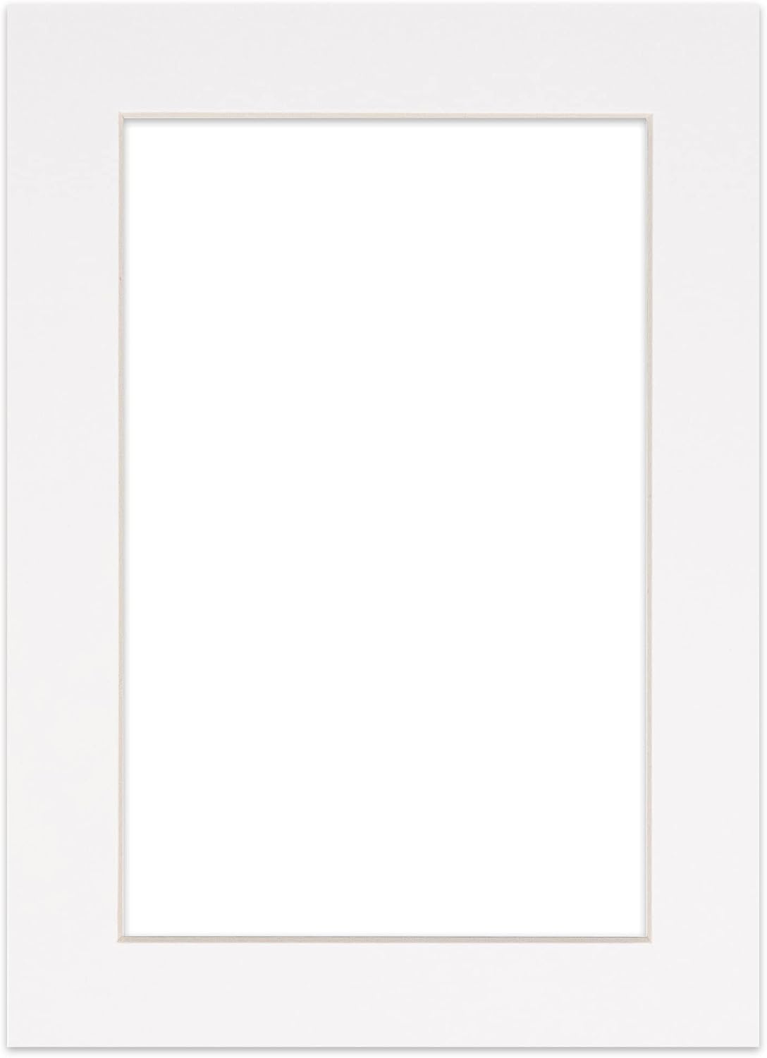 5.5x8.5 White Mat for 8.5x11 Frame - Precut Mat Board Acid-Free White 5.5x8.5 Photo Matte For a 8.5x11 Picture Frame, for Family Photos, Show Kits, Art, Picture Framing, Pack of 10 Mats
