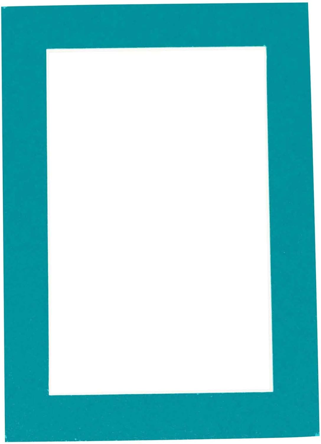 6x8 Mat for 8x10 Frame - Precut Mat Board Acid-Free Show Kit with Backing Board, and Clear Bags Teal Blue 6x8 Photo Matte Made to Fit a 8x10 Picture Frame Matboard for Framing, Pack of 1 Mat