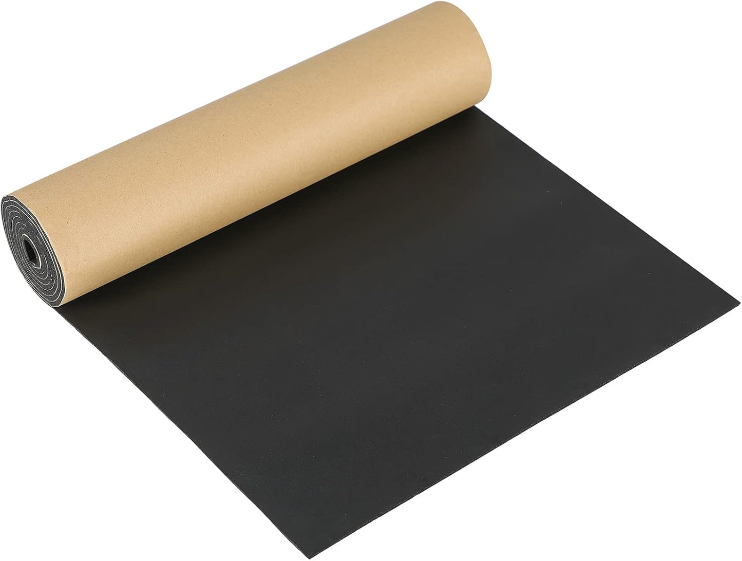 MYFULLY Sponge Neoprene Roll with Adhesive, Waterproof Foam Rubber Sheet Cut to Multiple Dimensions and Lengths for Shock Pad, Gaskets, DIY, Crafts (1/8" Thick x12 Wide x 54" Long)