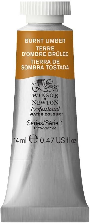 Winsor & Newton Professional Watercolor, 14ml (0.47-oz) Tube, Burnt Umber
