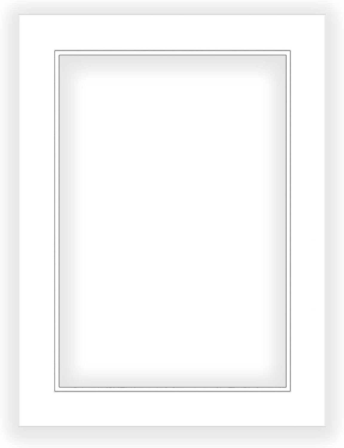 16x20 Mat for 12x18 Photo - Precut White on White Double Mat Picture Matboard for Frames Measuring 16 x 20 Inches - Bevel Cut Matte to Display Art Measuring 12 x 18 Inches - Acid Free ONE MAT