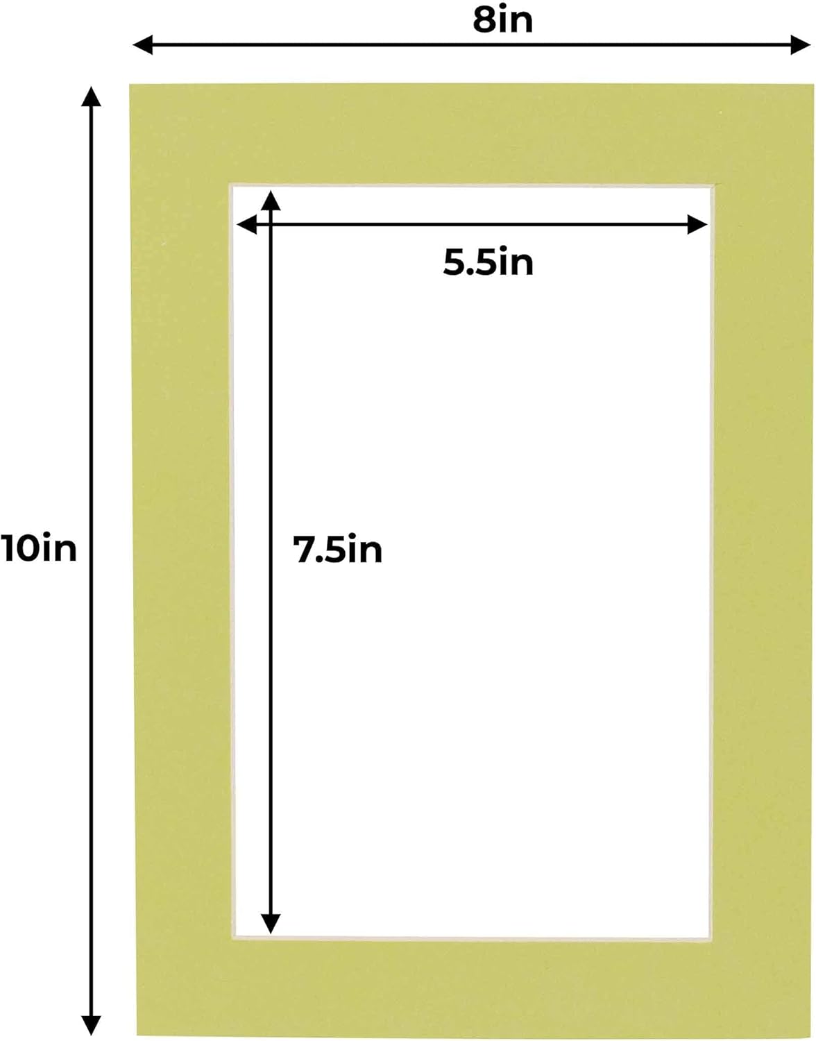 6x8 Mat for 8x10 Frame - Precut Mat Board Acid-Free Show Kit with Backing Board, and Clear Bags Pistachio Green 6x8 Photo Matte Made to Fit a 8x10 Picture Frame Matboard for Framing, Pack of 1 Mat